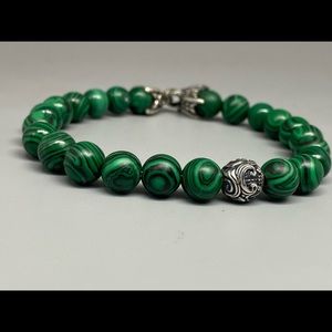 DY Men beads Green tiger eye